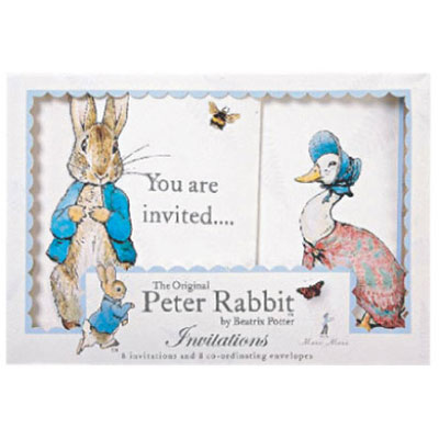 MeriMeri パーティー用カードセット peter rabbit boxed invites