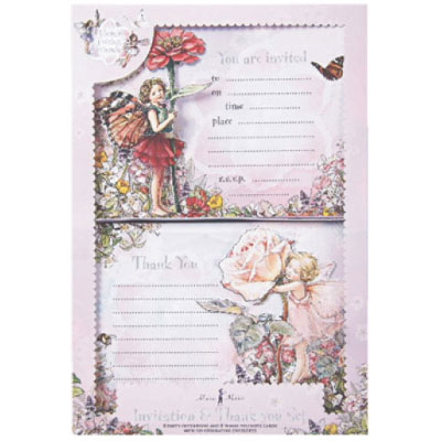 MeriMeri パーティー用カードセット flower fairies boxed invites＆ thank yous