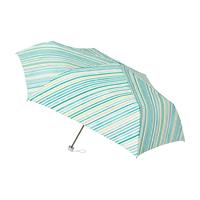折りたたみ傘 estaa 晴雨兼用 大きめ 水彩マルチストライプ ライトグリーン