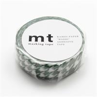mt マスキングテープ 8P 千鳥格子・緑 15mm幅×10m巻