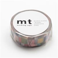 mt マスキングテープ 8P モザイク・グレイッシュ 15mm幅×10m巻
