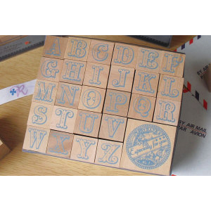 TOKYO ANTIQUE クールなアルファベットスタンプセット | ゆめ画材