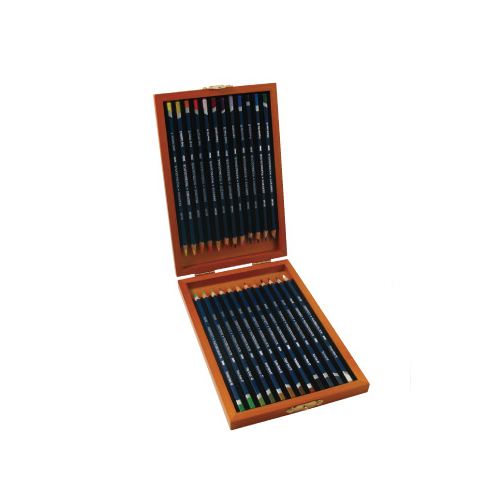 DERWENT ダーウェント ウォーターカラーペンシル （水彩色鉛筆） ウッドボックス 24色セット