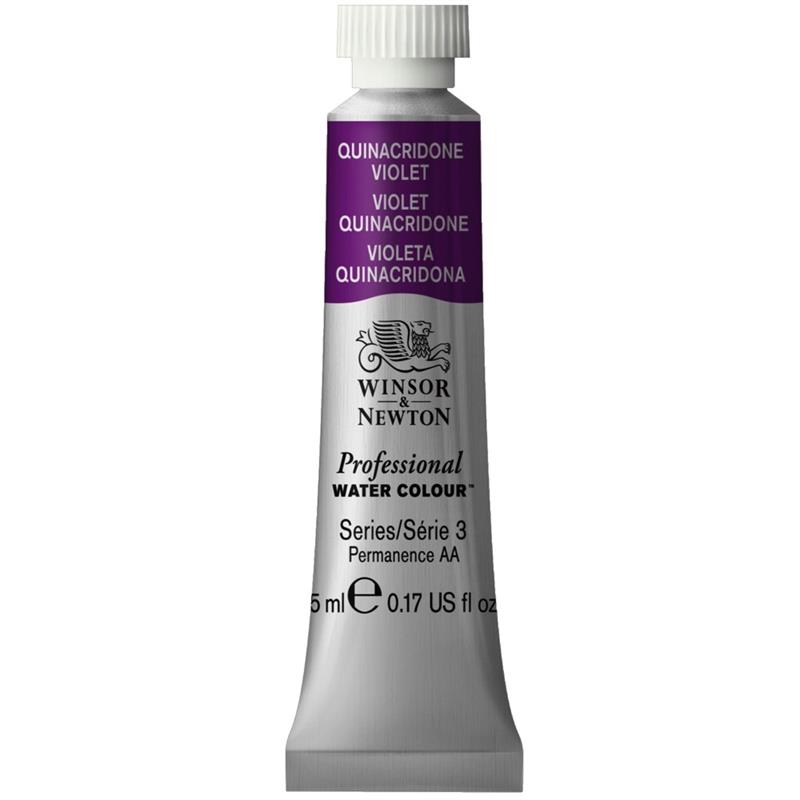 Winsor＆Newton プロフェッショナル ウォーターカラー 5ml チューブ 550 キナクリドン バイオレット