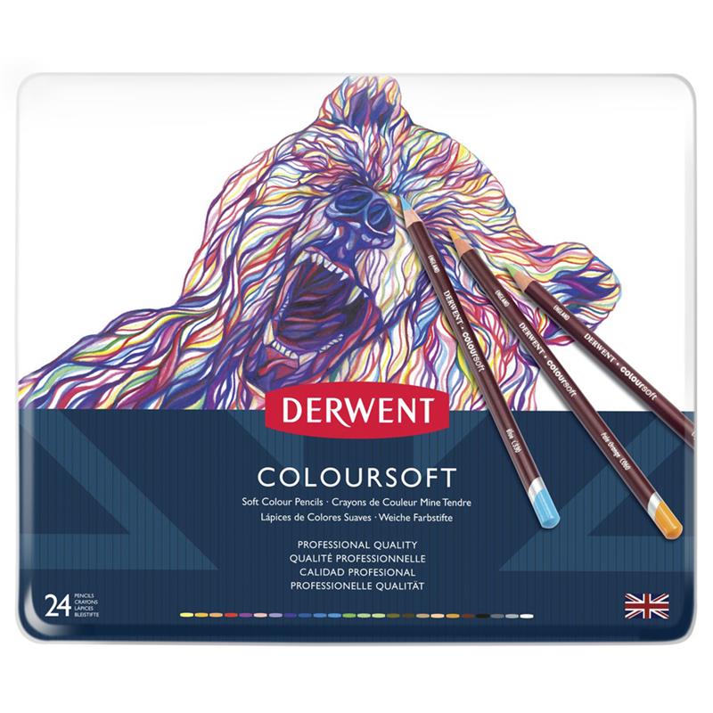 DERWENT ダーウェント 色鉛筆 カラーソフト 24色セット | ゆめ画材