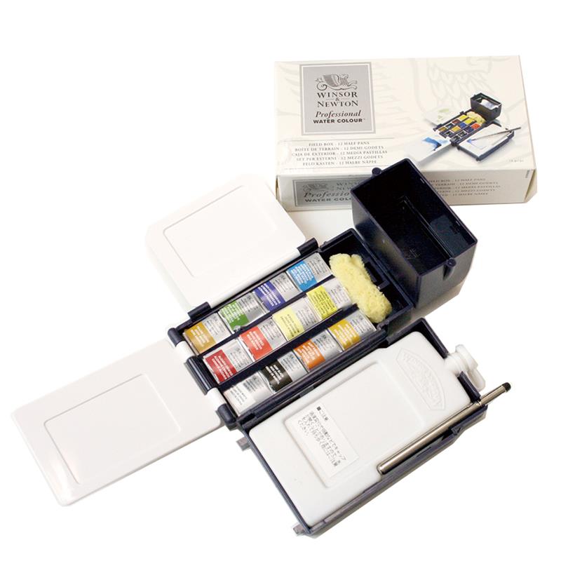 Winsor＆Newton プロフェッショナル ウォーターカラー ハーフパン 12色