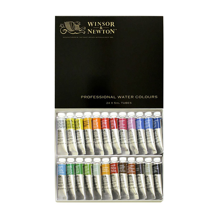 Winsor＆Newton プロフェッショナル ウォーターカラー 5ml チューブ 24