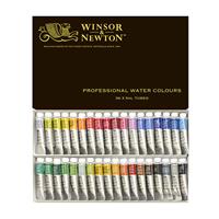 Winsor＆Newton プロフェッショナル ウォーターカラー 5ml チューブ 36色セット 【創作活動応援★期間限定！水彩絵の具セール対象商品】