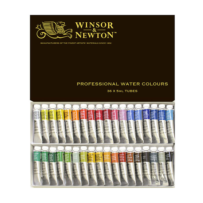 Winsor＆Newton プロフェッショナル ウォーターカラー 5ml チューブ 36色セット