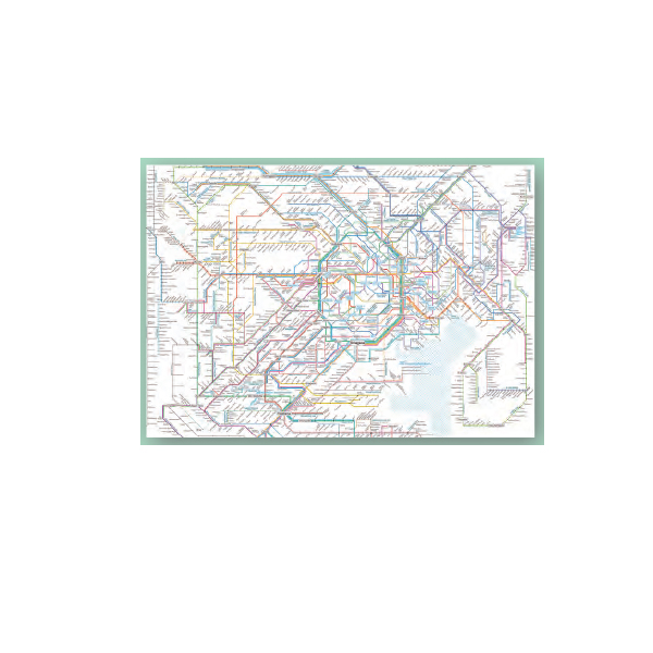 鉄道路線図 クリアファイル 首都圏 英語版