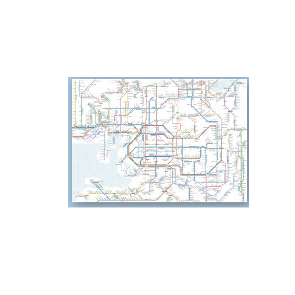 鉄道路線図 クリアファイル 関西 日本語版