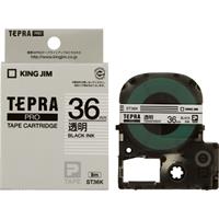 キングジム テプラPRO テープカートリッジ 透明ラベル 36mm ST36K