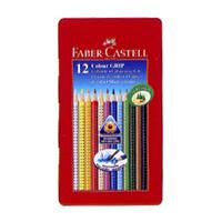 Faber-Castell ファーバーカステル Red-range カラーグリップ 色鉛筆 12色セット 缶入