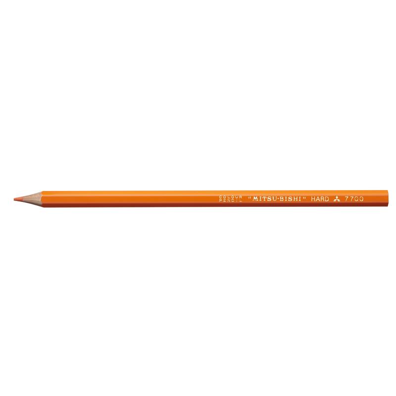 三菱鉛筆 硬質色鉛筆 -7700 単色1ダース だいだい色