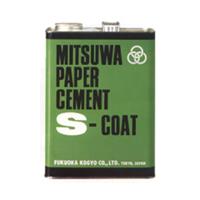ミツワ ペーパーセメント Sコート 片面塗り 緑缶 4L | ゆめ画材