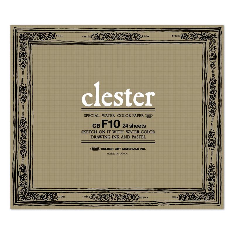 clester クレスター 水彩紙 コットン・パルプ 210g/m2 中目 ブロック F10 (530×455mm) 24枚とじ CB-F10