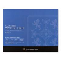 【3枚増量】 WATERFORD ウォーターフォード 水彩紙 コットン100％ 300g/m2 中目 ホワイト ブロック F6 (410×318mm) 12枚とじ 3枚増量 EHB-F6