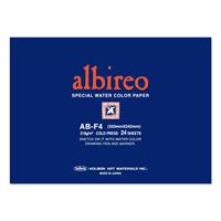 【3枚増量】 albireo アルビレオ 水彩紙 100％ パルプ 218g/m2 中目 ブロック F4 (333×242mm) 24枚とじ 3枚増量 AB-F4
