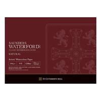 WATERFORD ウォーターフォード 水彩紙 コットン100％ 300g/m2 中目 ナチュラル ブロック F4 (333×242mm) 12枚とじ EB-F4