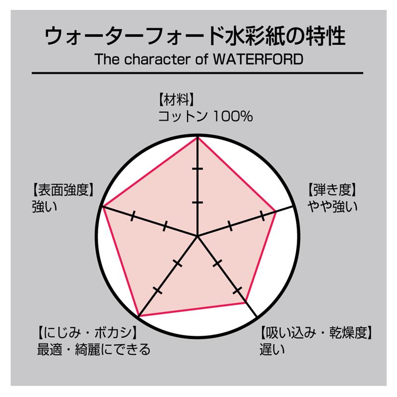 WATERFORD ウォーターフォード 水彩紙 コットン100％ 300g/m2 中目