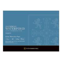 WATERFORD ウォーターフォード 水彩紙 ホワイト・ブロック 細目 EHBH-F4 333×242mm 300g/m2 コットン100％ 12枚綴じ