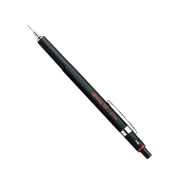 rotring ロットリング 1904726 (502305) 製図対応 シャープペンシル メカニカルペンシル 300 ブラック 0.5mm |  ゆめ画材