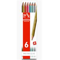 カランダッシュ ファンカラー 水溶性色鉛筆 メタリック 6色セット 1284-406