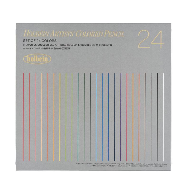 ホルベイン アーチスト色鉛筆 24色セット (基本色) メタルケース入 