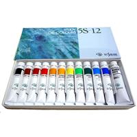 クサカベ 油絵具 15mlチューブ 習作用 12色セット 5S-12 ホワイト20ml