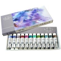 クサカベ 透明水彩絵具 ハルモニア 分離色 グラニュレーションカラー 12色セット