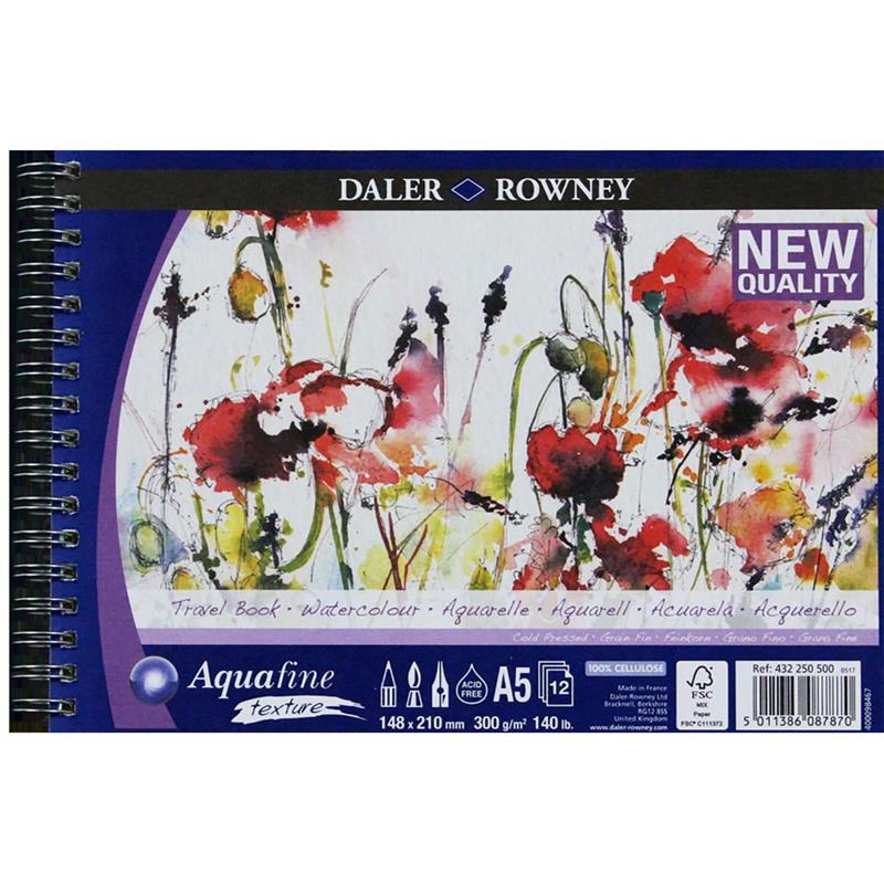 DALER ROWNEY ラウニー アクアファイン水彩紙 トラベルブック A5サイズ