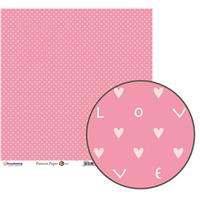 パターンペーパー K Love-Pink heart (5枚1パック)