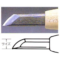 彫刻刀 安来鋼 1.5mm ナギナタ型 | ゆめ画材