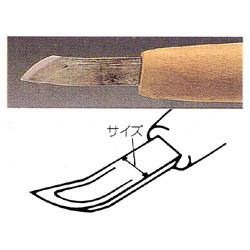 彫刻刀 安来鋼 ナギナタ曲型 4.5mm | ゆめ画材