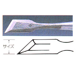 木彫 たたき 鑿 (のみ) 9mm キワ型 (印刀型)