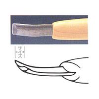 彫刻刀 ハイス鋼 1mm 浅丸曲型