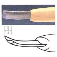 彫刻刀 ハイス鋼 1.5mm 浅丸曲型