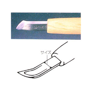 彫刻刀 ハイス鋼 10.5mm ナギナタ曲型