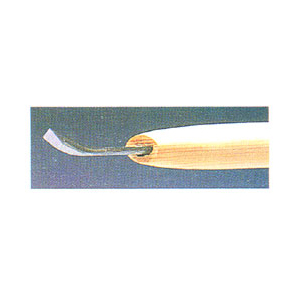 彫刻刀 ハイス鋼 1mm キワ曲型 (左)