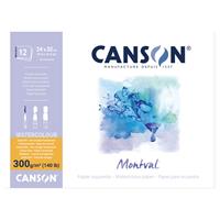 CANSON キャンソン モンバル 水彩紙 300g/m2 中目 F4サイズ 24×32cm 天のりパッド