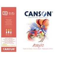 CANSON キャンソン アクリル 画用紙 400g/m2 F4サイズ 24×32cm ブロック 四方のり固め