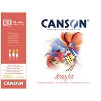 CANSON キャンソン アクリル 画用紙 400g/m2 B3サイズ 36×48cm ブロック 四方のり固め