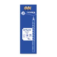 Lyra リラ 鉛筆 グルーヴ・グラファイト B ブルー軸 12本セット