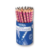 Lyra リラ 鉛筆 グルーヴ・グラファイト B ピンク軸 36本セット