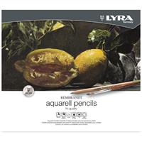 Lyra リラ レンブラント アクアレル 水彩色鉛筆 24色セット (メタルボックス) L2011240