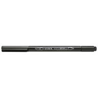 Lyra リラ・アクア・ブラッシュ・デュオ ツインタイプ筆マーカー 水溶性 ブラック (10本セット) L6520099