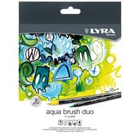 Lyra リラ・アクア・ブラッシュ・デュオ ツインタイプ筆マーカー 水溶性 12色セット L6521120