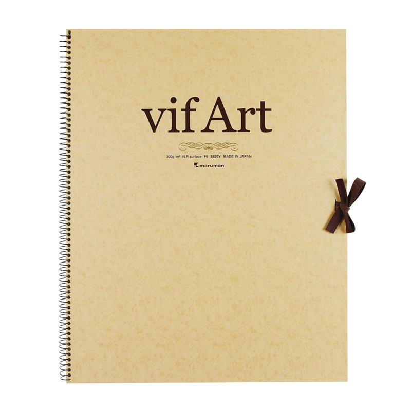 vifArt ヴィフアール水彩紙 スケッチブック F6 (407×320mm) 300g/m2 中 