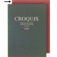 CROQUIS クロッキーブック Q-0353 ホワイト B3 茶表紙 （10冊入)