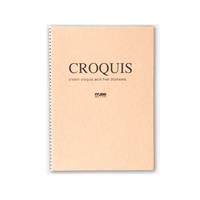 CROQUIS クロッキーブック ホワイト B3 茶表紙 （5冊入）